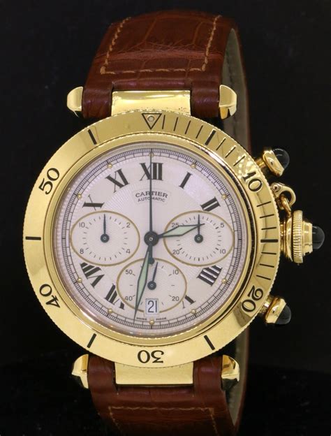 men's cartier gold watch|cartier gold watch men's chronograph.